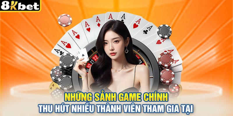 Những sảnh game chính thu hút nhiều thành viên tham gia tại